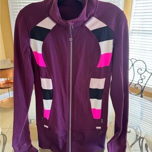 Lululemon Women's Purple Jacket with Pink Accents